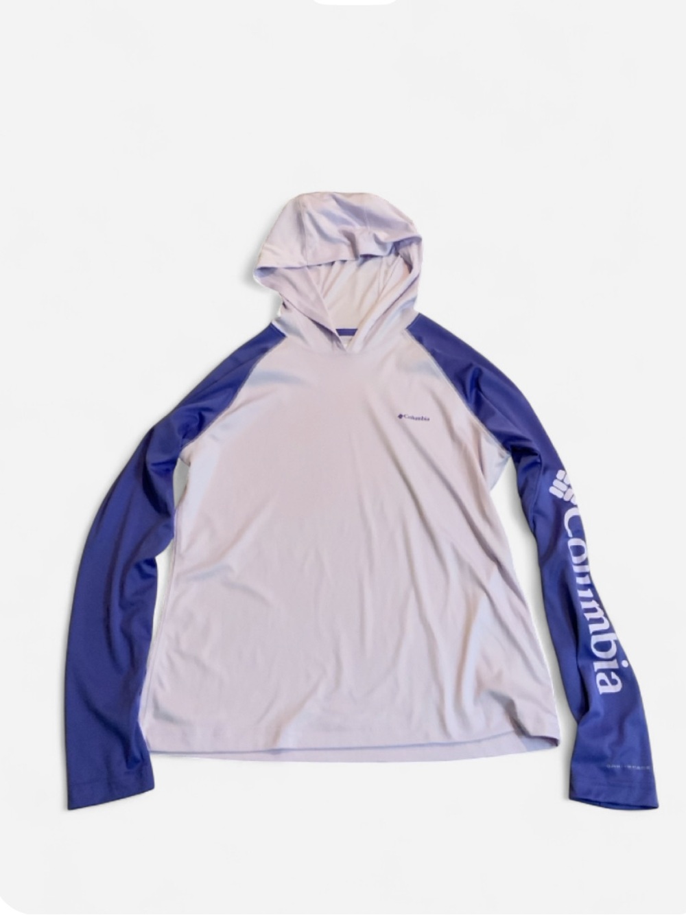 Columbia Purple Omni Shade Hooded Pull Over Top Women's Medium